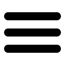 Drie horizontale streepjes. Een icoon wat wordt gebruikt voor het in- en uitklappen van een menubalk. 